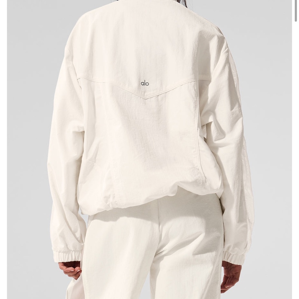 Alo Origin Full-Zip Track Jacket - Ivory